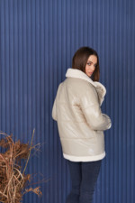 Демисезонная Куртка Mila Nova К-254 серый — изображение 5