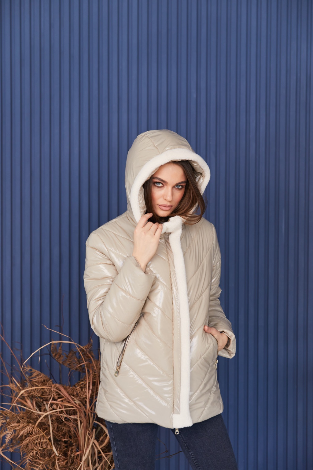 Демисезонная Куртка Mila Nova К-238 бежевый — изображение 3