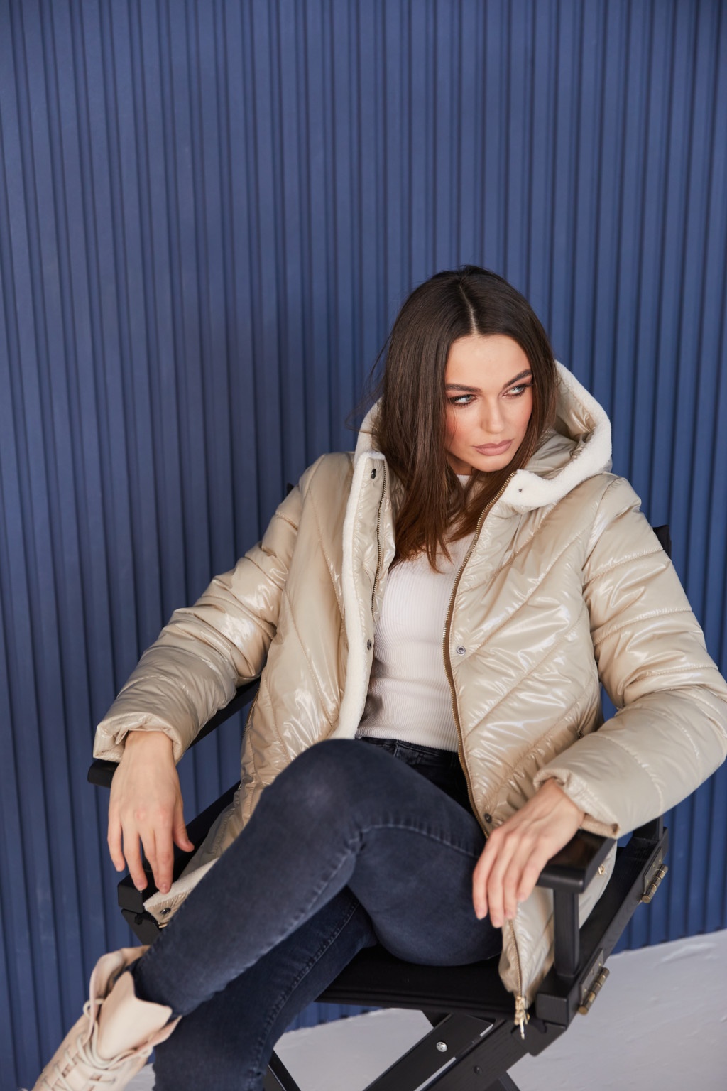 Демисезонная Куртка Mila Nova К-238 бежевый — изображение 6