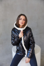 Демисезонная Куртка Mila Nova К-238 черный — изображение 4