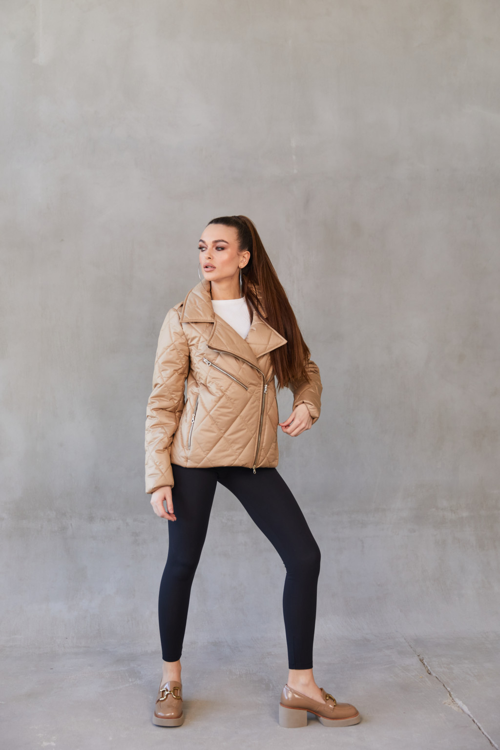 Демисезонная Куртка Mila Nova К-249 кемел — изображение 2