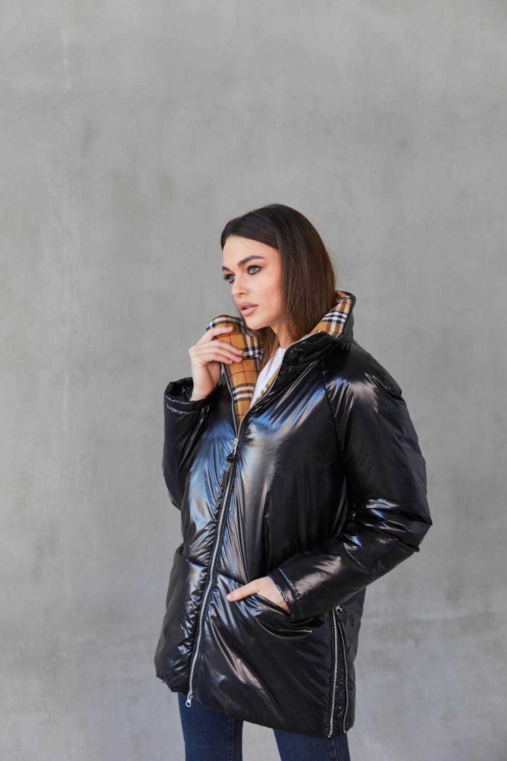 Демисезонная Куртка Mila Nova К-253 черный — изображение 4