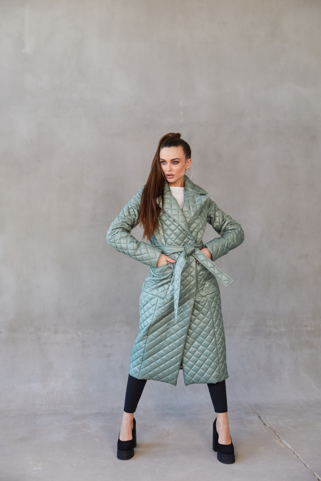 Демисезонный плащ Mila Nova ПВ-285 оливка — изображение 2