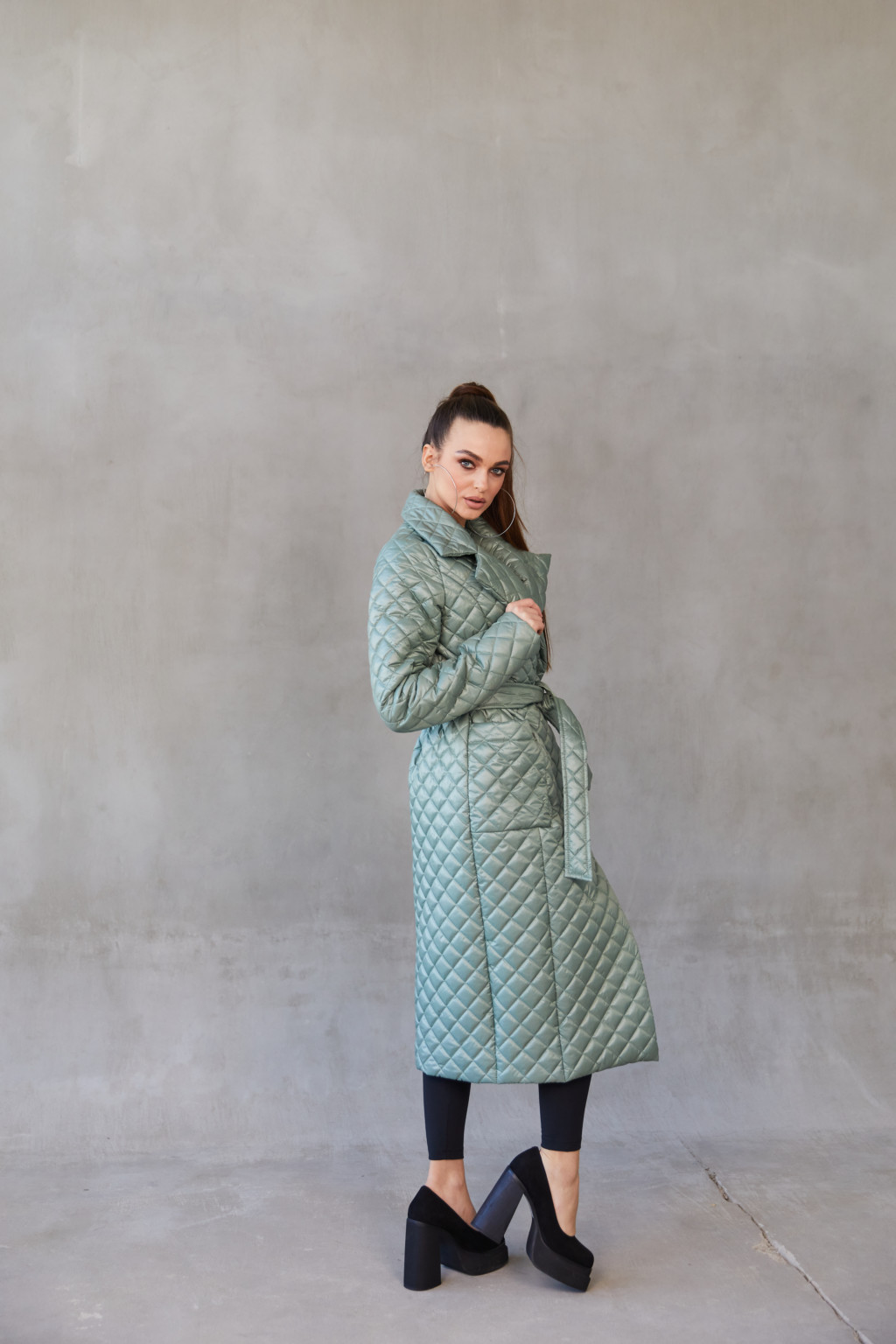 Демисезонный плащ Mila Nova ПВ-285 оливка — изображение 4