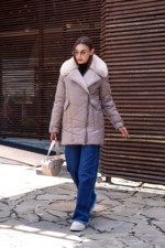 Зимняя куртка Mila Nova К-258 капучино — изображение 5