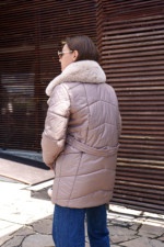 Зимняя куртка Mila Nova К-258 капучино — изображение 2