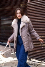 Зимняя куртка Mila Nova К-258 капучино — изображение 3