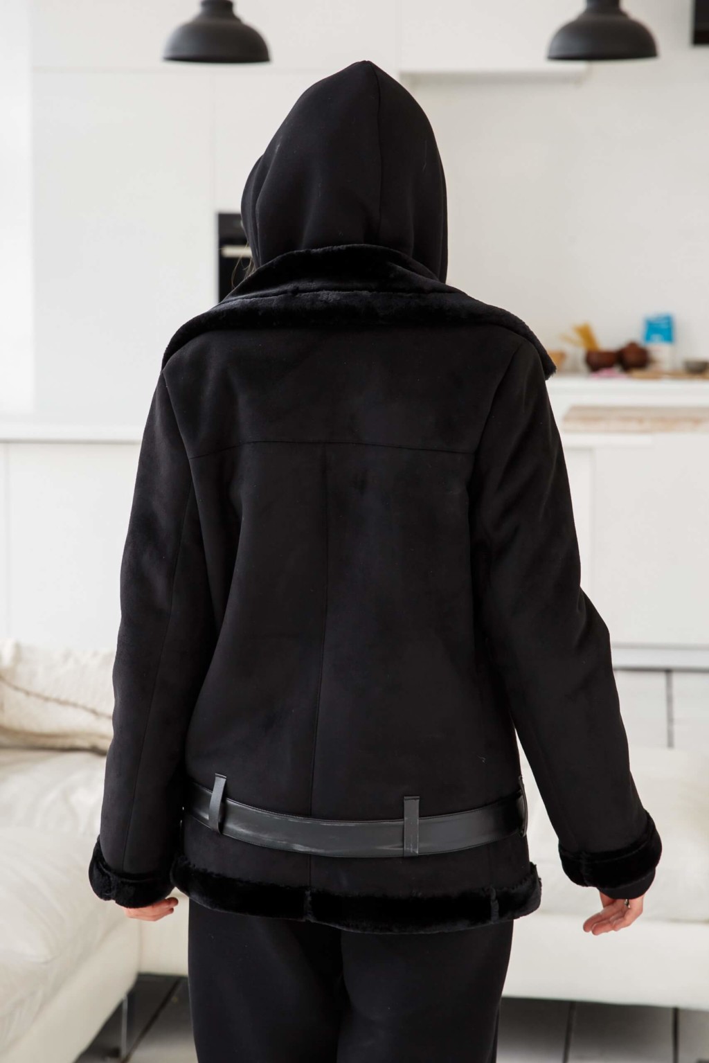 Зимняя Дубленка Mila Nova Д-202  черный — изображение 3