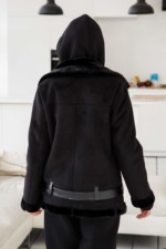 Зимняя Дубленка Mila Nova Д-202  черный — изображение 3