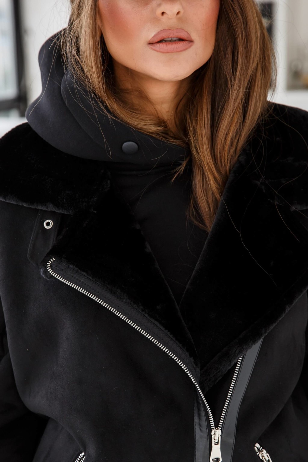 Зимняя Дубленка Mila Nova Д-202  черный — изображение 6