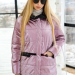 Демисезонная куртка Mila Nova К-151 розовый+черный