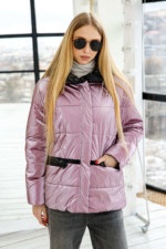 Демисезонная куртка Mila Nova К-151 розовый+черный