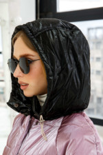 Демисезонная куртка Mila Nova К-151 розовый+черный — изображение 7