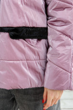 Демисезонная куртка Mila Nova К-151 розовый+черный — изображение 6