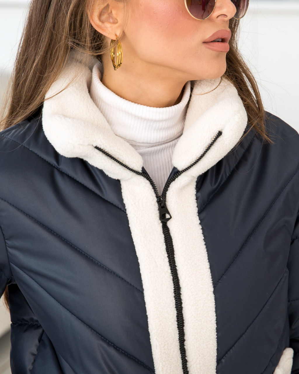 Демисезонная Куртка Mila Nova К-234 синий — изображение 5