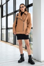 Демисезонная Куртка Mila Nova К-237 бежевый — изображение 6