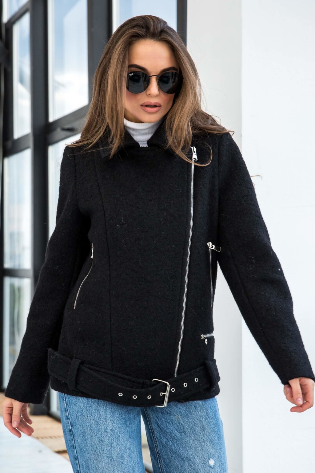 Демисезонная Куртка Mila Nova К-237 черный — изображение 3