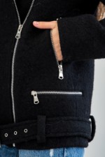 Демисезонная Куртка Mila Nova К-237 черный — изображение 4