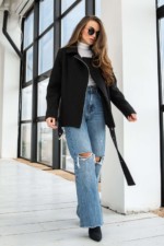 Демисезонная Куртка Mila Nova К-237 черный — изображение 5