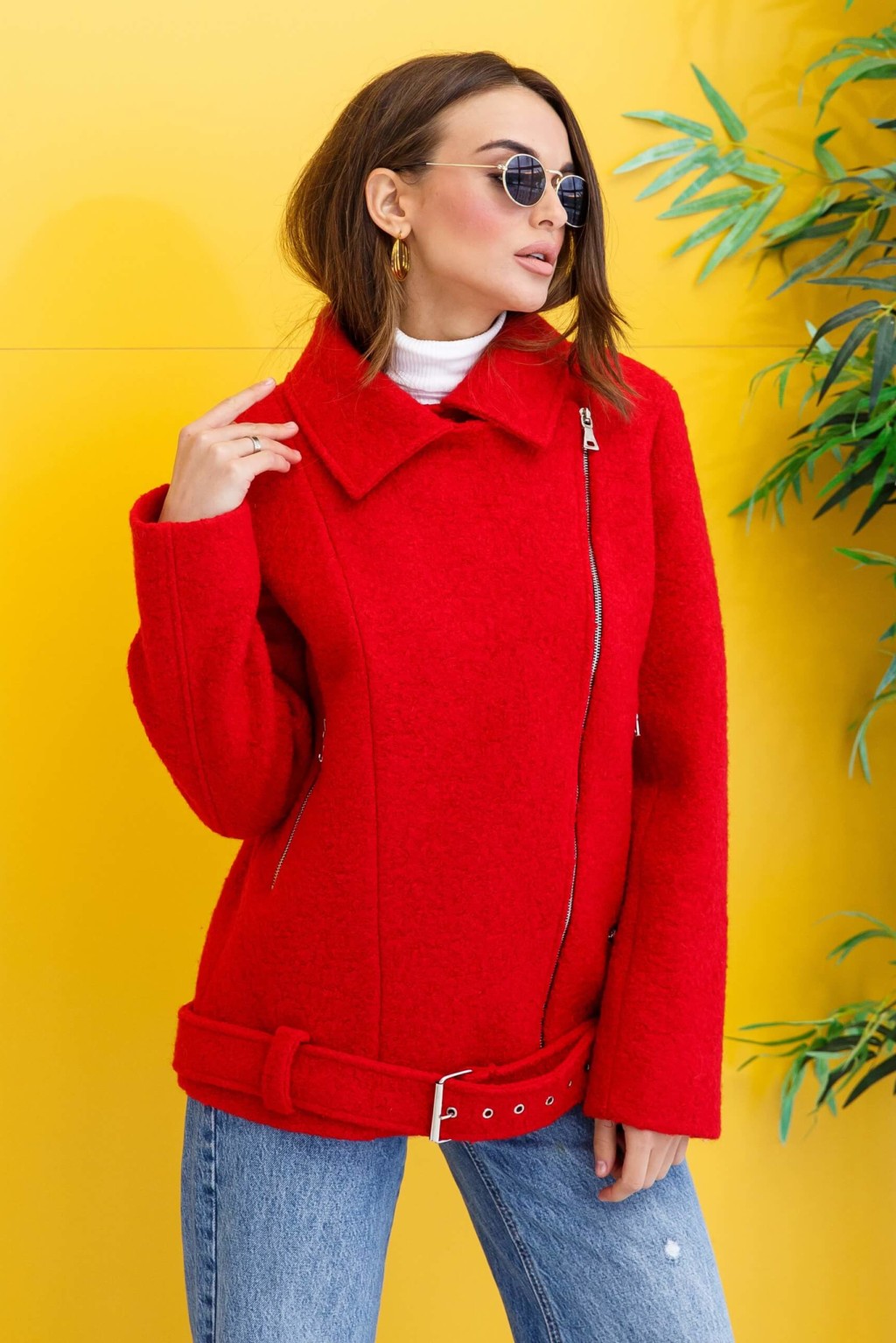 K-237red Демисезонная Куртка Mila Nova К-237 красный — изображение 1