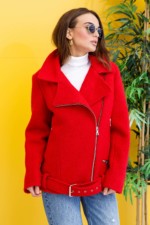 Демисезонная Куртка Mila Nova К-237 красный — изображение 2