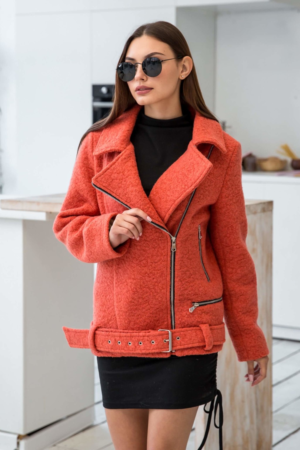 K-237terakot Демисезонная Куртка Mila Nova К-237 терракот — изображение 1