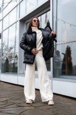 Демисезонная Куртка Mila Nova К-254а черный+черный — изображение 3