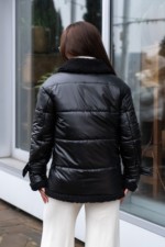 Демисезонная Куртка Mila Nova К-254а черный+черный — изображение 5