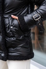 Демисезонная Куртка Mila Nova К-254а черный+черный — изображение 7