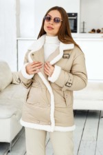 Демисезонная Куртка Mila Nova К-254 бежевый — изображение 2