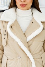 Демисезонная Куртка Mila Nova К-254 бежевый — изображение 7