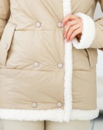 Демисезонная Куртка Mila Nova К-254 бежевый — изображение 6