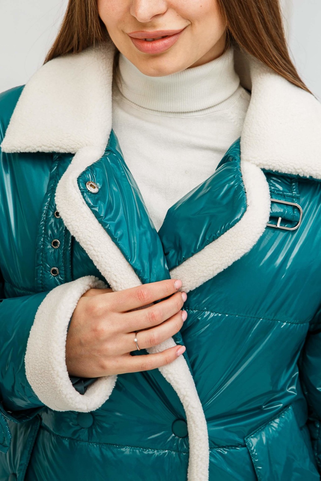 Демисезонная Куртка Mila Nova К-254 бирюза — изображение 6