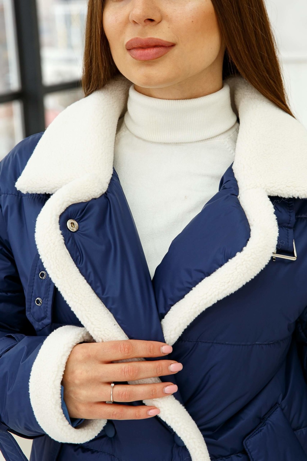 Демисезонная Куртка Mila Nova К-254 синий — изображение 6