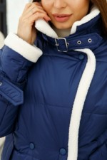 Демисезонная Куртка Mila Nova К-254 синий — изображение 5