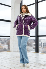 Демисезонная Куртка Mila Nova К-254 фиолетовый — изображение 2