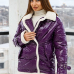 Демисезонная Куртка Mila Nova К-254 фиолетовый