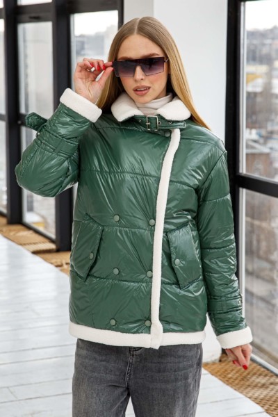 Демисезонная Куртка Mila Nova К-254 зеленый