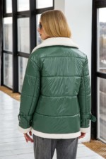 Демисезонная Куртка Mila Nova К-254 зеленый — изображение 3