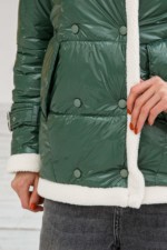 Демисезонная Куртка Mila Nova К-254 зеленый — изображение 5