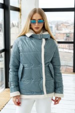 Демисезонная Куртка Mila Nova К-254 голубой — изображение 2