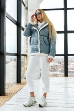 Демисезонная Куртка Mila Nova К-254 голубой — изображение 4