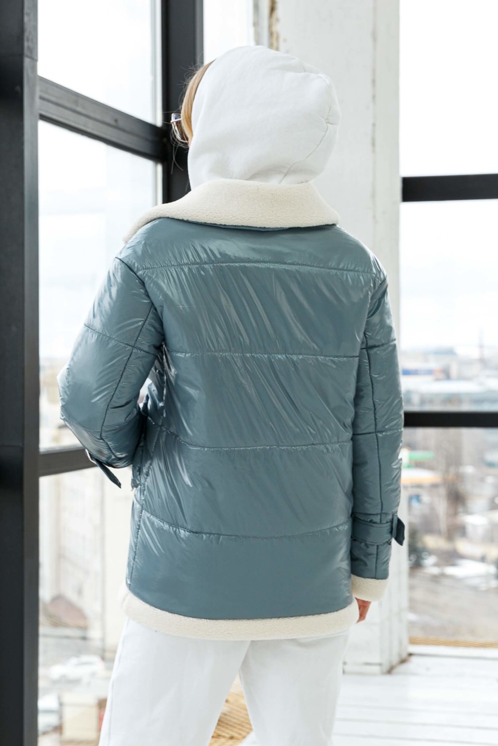 Демисезонная Куртка Mila Nova К-254 голубой — изображение 3