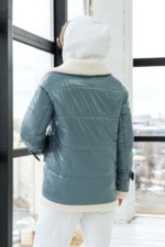 Демисезонная Куртка Mila Nova К-254 голубой — изображение 3