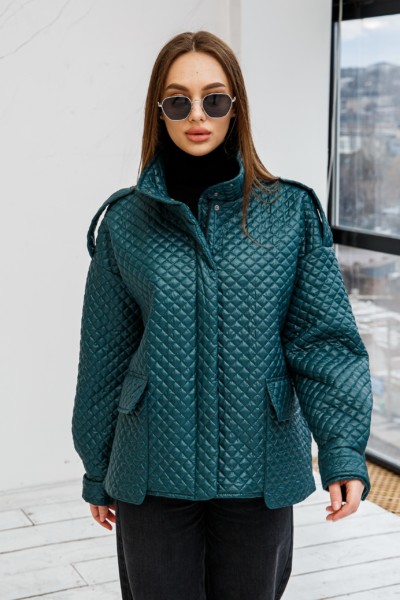 Демисезонная Куртка Mila Nova К-257 зеленый