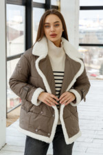 Демисезонная Куртка Mila Nova К-254 капучино — изображение 2