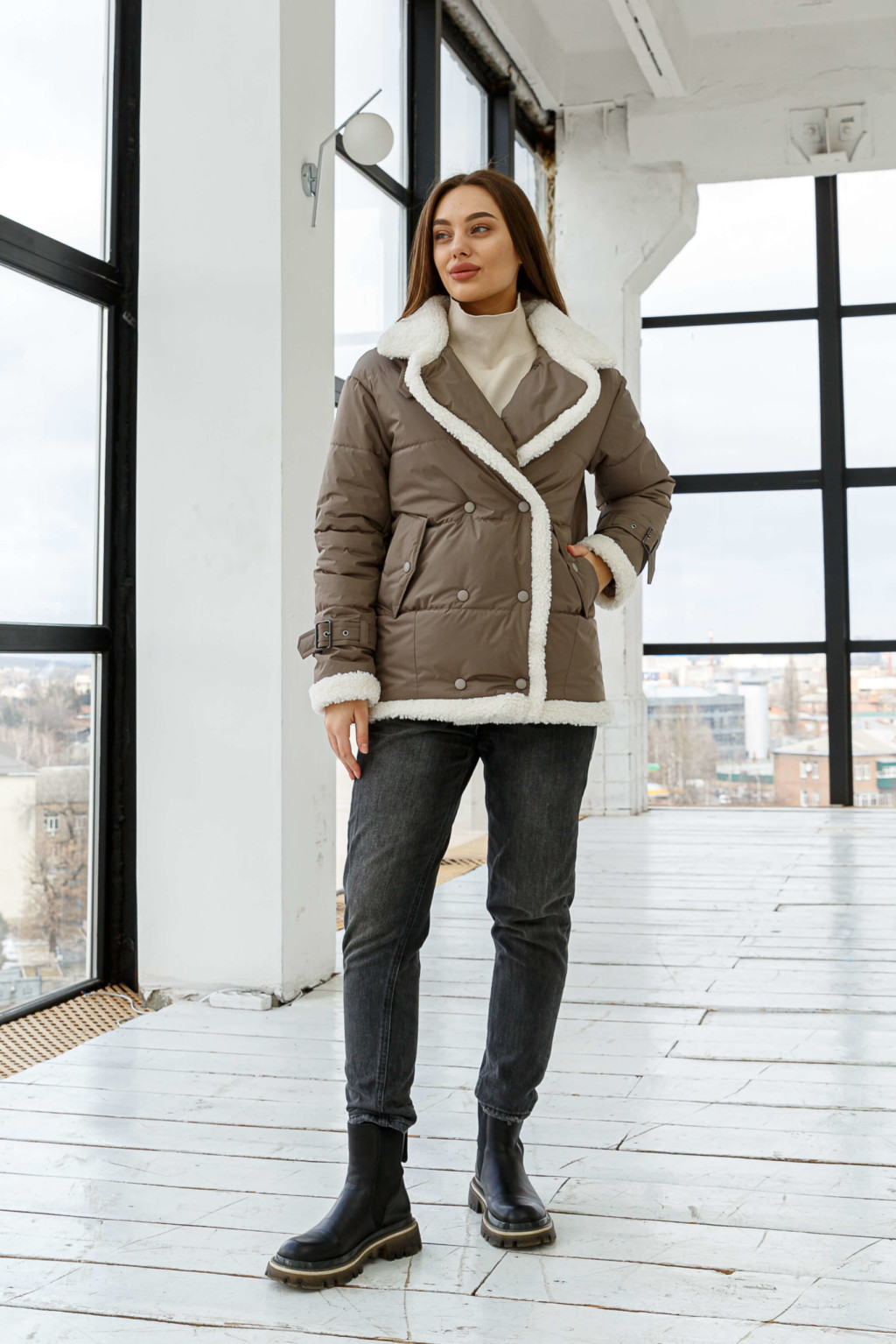 Демисезонная Куртка Mila Nova К-254 капучино — изображение 5