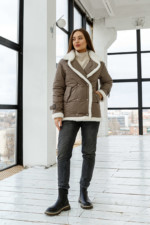 Демисезонная Куртка Mila Nova К-254 капучино — изображение 5