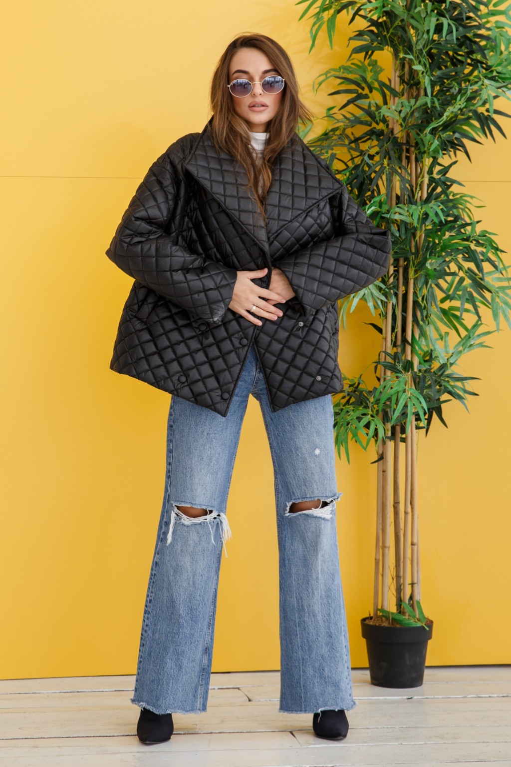 Демисезонная Куртка Mila Nova К-261 черный — изображение 2