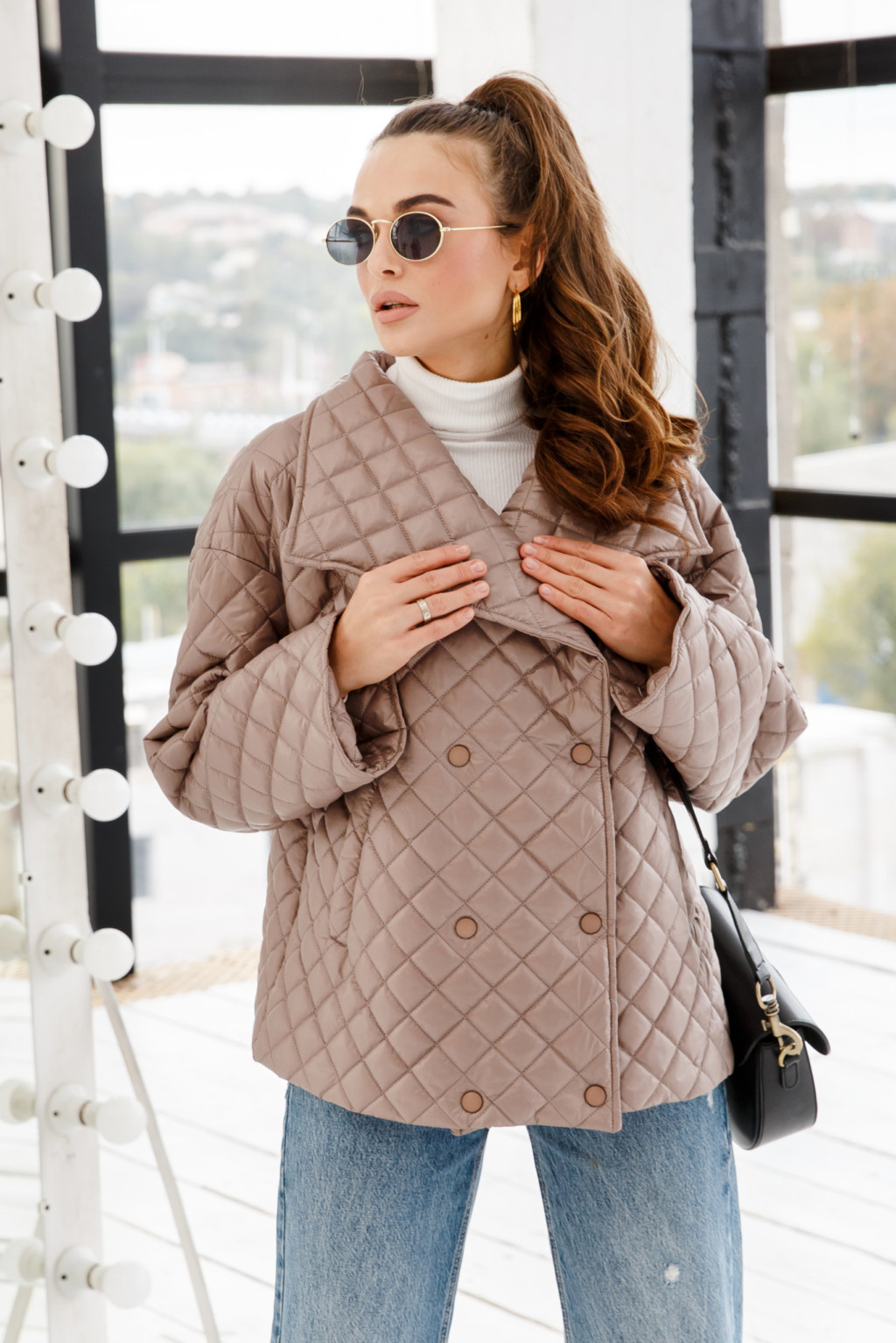 Демисезонная Куртка Mila Nova К-261 капучино — изображение 1